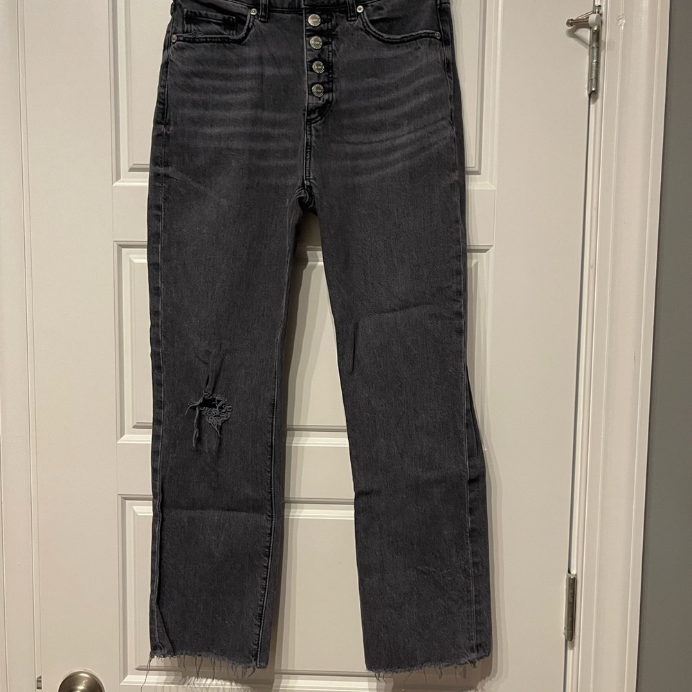 Loft High Rise straight cropped jeans. Size 25/0